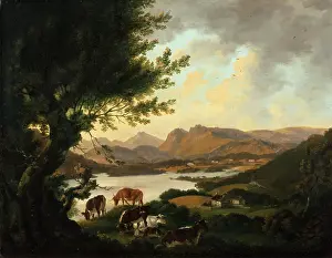 Cumbria Countryside Scenery Drucke: Lake Windermere, Julius Caesar Ibbetson, 1759-1817, British