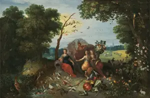 Four Elements In Art Drucke: Landscape with Allegories of the Four Elements