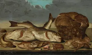 Stille Nachtmahl mit Fisch von Willem van Oirmes, 1638
