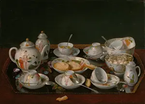 Stilleben Kunstwerk Drucke: Stille Nachbildung: Tee-Satz