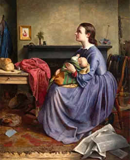 British Oil On Canvas Drucke: Lord, Thy Will Be Done Signed and dated, lower left: PCALDERON - 1855