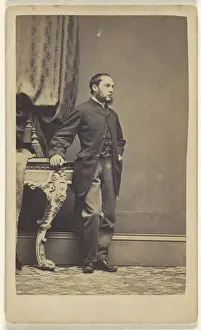 Kitchen Interior Photography Drucke: man long muttonchops standing Kitchen British