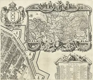 Historical City Maps Drucke: Map of Amsterdam (leaf right), 1625, The Netherlands, Balthasar Florisz. van Berckenrode