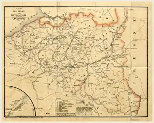 Belgium Map Drucke: Map, Belgium