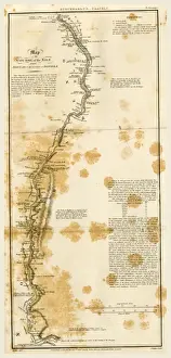 Rare Antique Maps Online Drucke: Map of the course of the Nile, 1821