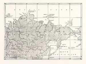 Map of Siberia and Part of China