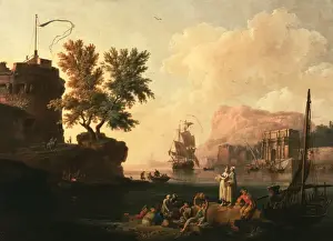 Mediterranean Harbor Scene Drucke: Mediterranean Harbor Scene