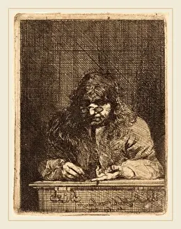 German Painter Biography Drucke: Michael Lukas Leopold Willmann (German, 1630-1706), Self-Portrait Drawing, 1675
