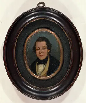 John Constable Artist Drucke: Miniature: Portrait of Abram Constable, brother of the artist, Attributed to John