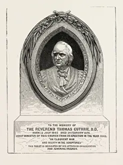 Victorian Style Illustrations Drucke: Monument of the Rev. Thomas Guthrie, D. D