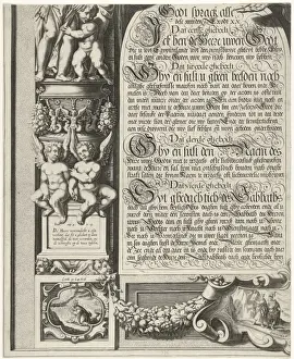 Ten Commandments Artwork Drucke: Moses and Aaron with the Tablets of the Law (leaf left), Simon Frisius, Gerard Valck