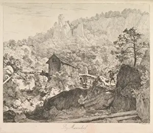 Um Muckendorf 1818 Radierung dritte Zustand Platte.