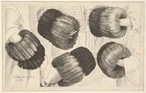 Wenceslaus Hollar Artist Drucke: Muff Five Views 1645-46 Etching first state