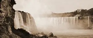 Niagara Falls View Drucke: Niagara, general view from Cave of the Winds, Waterfalls, United States, New York (State)