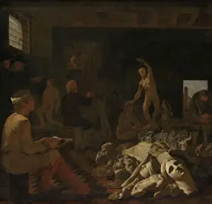 Ein Künstlers Atelier Maleratelier zwei Jungen