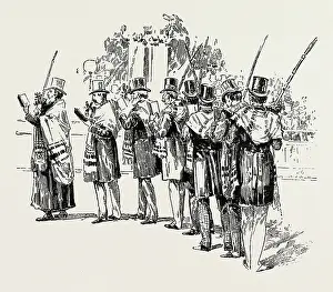 Jewish Holiday Traditions Drucke: Palm Procession, Feast of Tabernacles, 1889
