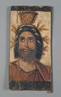 Tafel mit gemalten Bildnis von Serapis