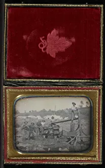 California Gold Rush Era Drucke: Placer Mining Scene Unknown Attributed Carleton Watkins