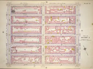 Old American Geography Maps Drucke: Plate 15, Part of Section 3: Bounded by W. 32nd Street, Seventh Avenue, W. 26th Street