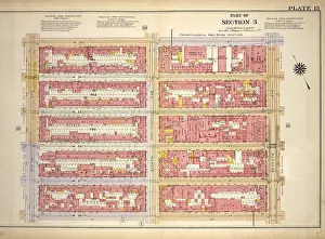 Old American Geography Maps Drucke: Plate 15, Part of Section 3: Bounded by W. 31st Street, Seventh Avenue, W. 26th Street