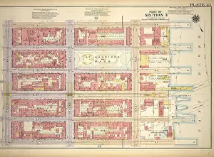 Old City Maps USA Drucke: Plate 23, Part of Section 3: Bounded by E. 37th Street, First Avenue, E. 32nd Street