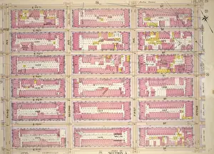 Vintage American Maps Drucke: Plate 25, Part of Section 5: Bounded by E
