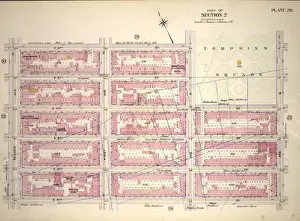 Vintage American Maps Drucke: Plate 28, Part of Section 2: Bounded by E. 9th Street, Avenue A, E. 7th Street, Avenue B