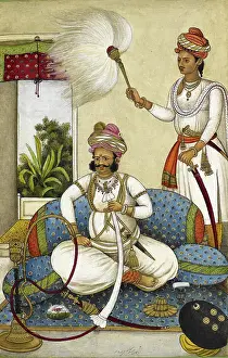 Porträt des Maharana Jawa aus dem 19. Jahrhundert. Tashrih al-aqvam ist eine Beschreibung der Herkunft