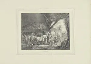 Horse And Rider Paintings Drucke: Poste stables Eene posterij title object Poste d Anvers