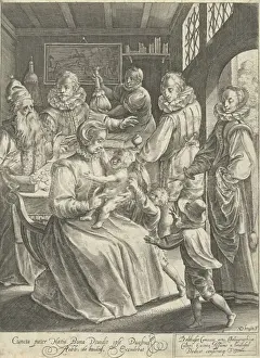 Prodigal Son Art Drucke: Prodigal son receives his inheritance, Nicolaes de Bruyn, 1581 - 1656