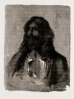 Retro Styled Images Drucke: A Religious Mendicant