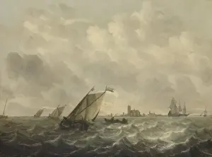Dutch Marine Art Drucke: River View, Abraham Hendricksz. van Beyeren, 1650 - 1670