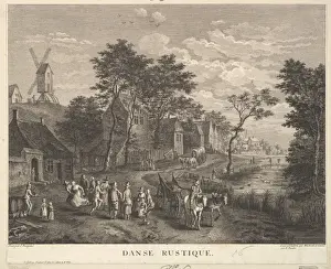 Rustic Dance Danse Rustique Etching engraving