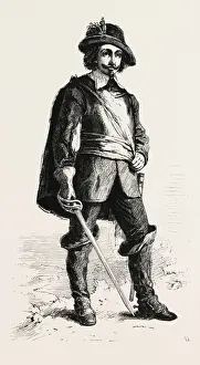 Vintage Map Illustration Drucke: Samuel Champlain; on or before August 13, 1574, a French navigator, cartographer
