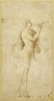 Ancient Greek Musical Instruments Drucke: A Satyr Playing an Aulos
