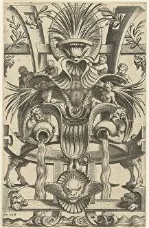 Grotesque Ornamentation Drucke: A scroll, Anonymous, 1554