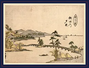 Im Amt Seta, Abendglanz in Seta. SekkyAc (Sekky), Waka-Sawa , aktiv zwischen 1790 und 1818 als Künstler