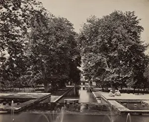 Albumen Silver Print Art Drucke: Shalimar Gardens Kashmir Samuel Bourne English