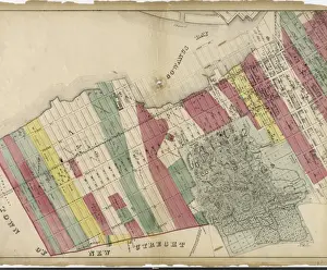 Old American Geography Maps Drucke: Sheet 1: Map encompassing Sunset Park, Greenwood Cemetery, Gowanus Canal and Greenwood