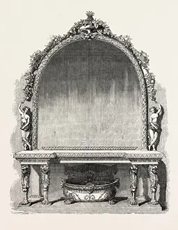 Historical Artwork Illustration Drucke: Sideboard. by Messrs. Snell. 1851