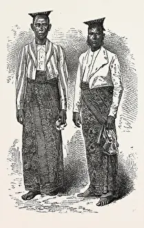 Retro Style Illustrations Drucke: Singhalese of the Coast