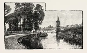 Vintage London Views Drucke: St. Helens, from the Thames