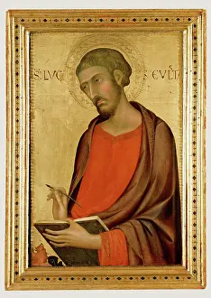 Simone Martini Painting Drucke: St. Luke