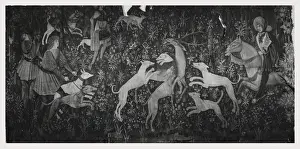 Medieval Hunting Scene Drucke: Stag bay