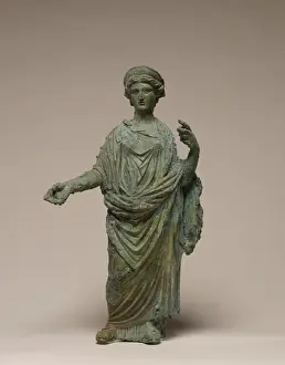 Roman Goddess Statue Drucke: Statuette of a Goddess, probably Ceres or Juno