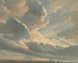 Studium von Wolken mit Sonnenuntergang in Rom