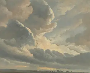 Cloudy Sky Artwork Drucke: Study Clouds Sunset Rome Simon Alexandre Clement