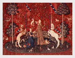 Medieval Tapestry Drucke: Taste