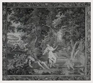 Pyramus And Thisbe Story Drucke: Thisbe kills Pyramus sword