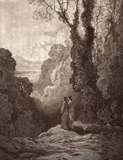 Victorian Style Prints Drucke: The Threshold of Purgatory, by Gustave Dore